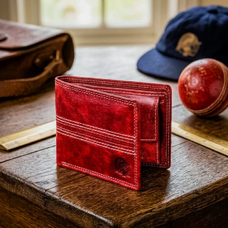 Cricket Buffalo Red Leather Wallet with RFID Protection product image