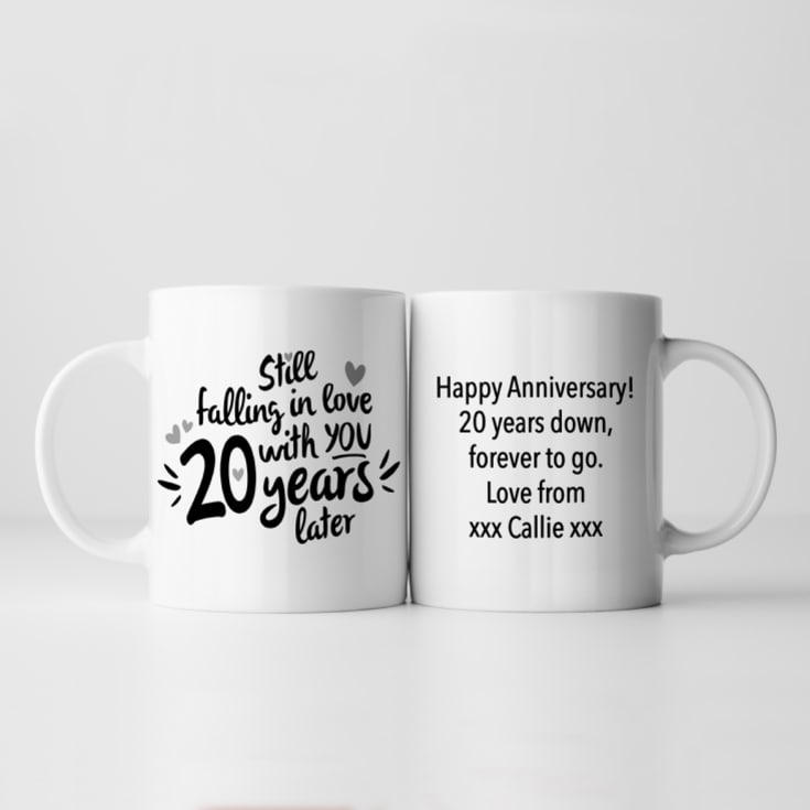 Personalised Still Falling in Love 20 Years Later 20th Anniversary Mug product image