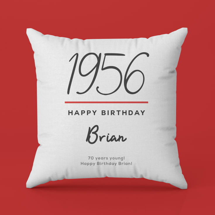 Personalised Classy 70th Birthday Year Cushion product image