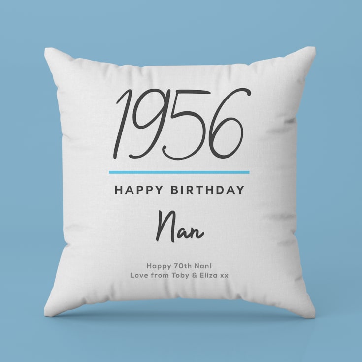 Personalised Classy 70th Birthday Year Cushion product image