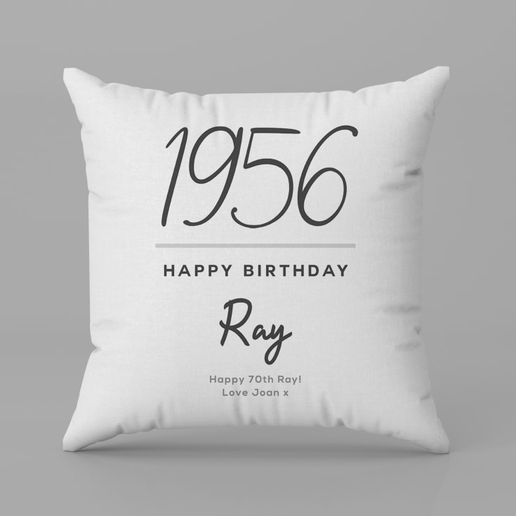 Personalised Classy 70th Birthday Year Cushion product image