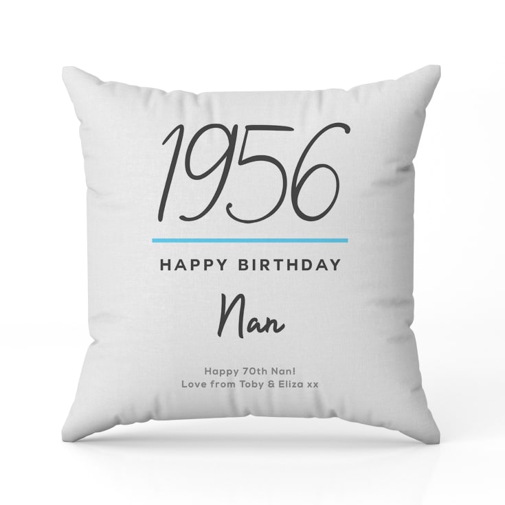 Personalised Classy 70th Birthday Year Cushion product image