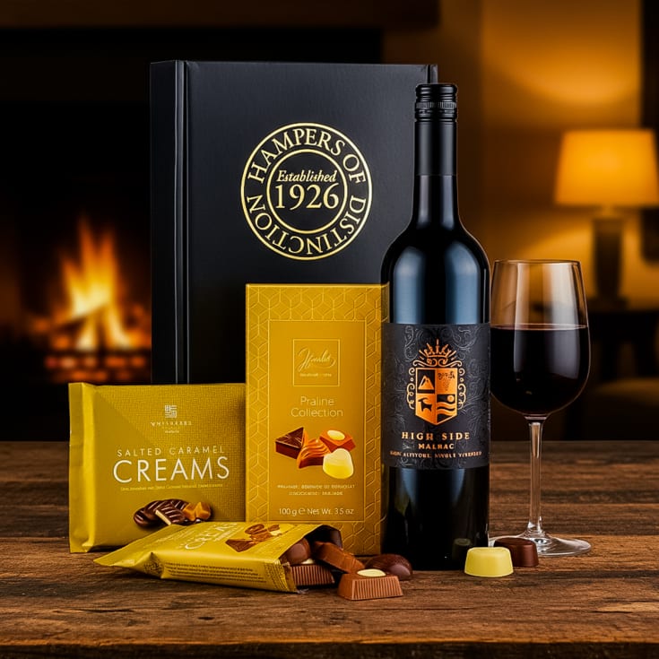Red Wine & Chocolates Hamper Gift Box product image