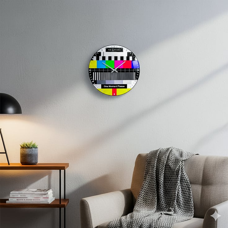 Testpage Dome Glass Multicolour Wall Clock product image