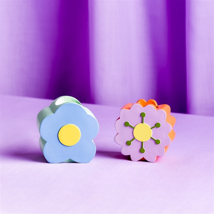 The Gift Experience Raspberry Blossom Set Of 2 Candle Holders