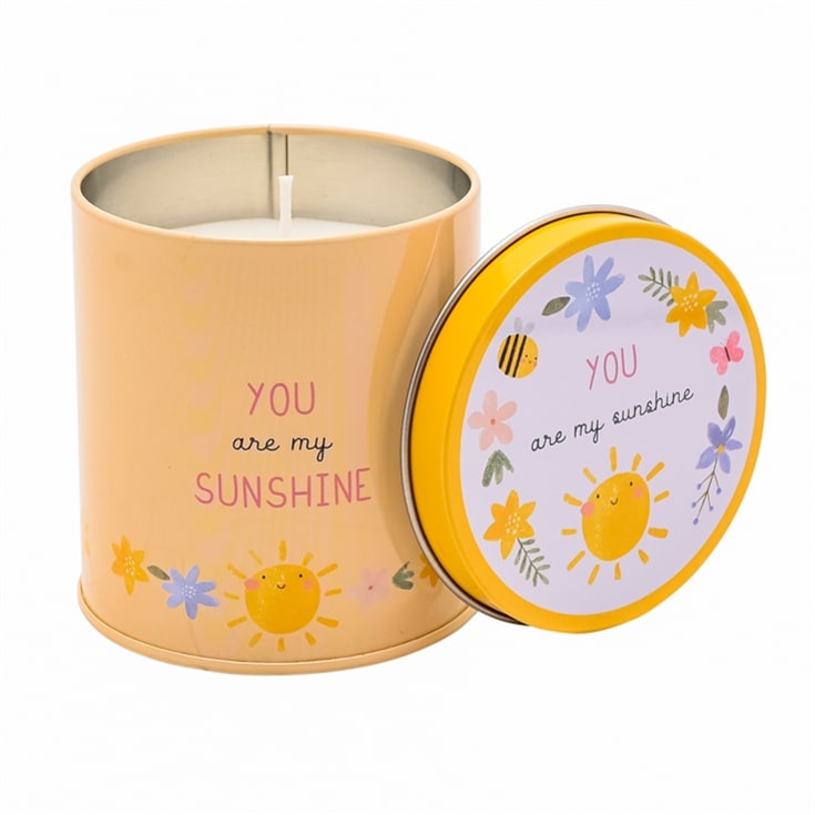 The Gift Experience Light Love Life "You Are My Sunshine" Candle Tin