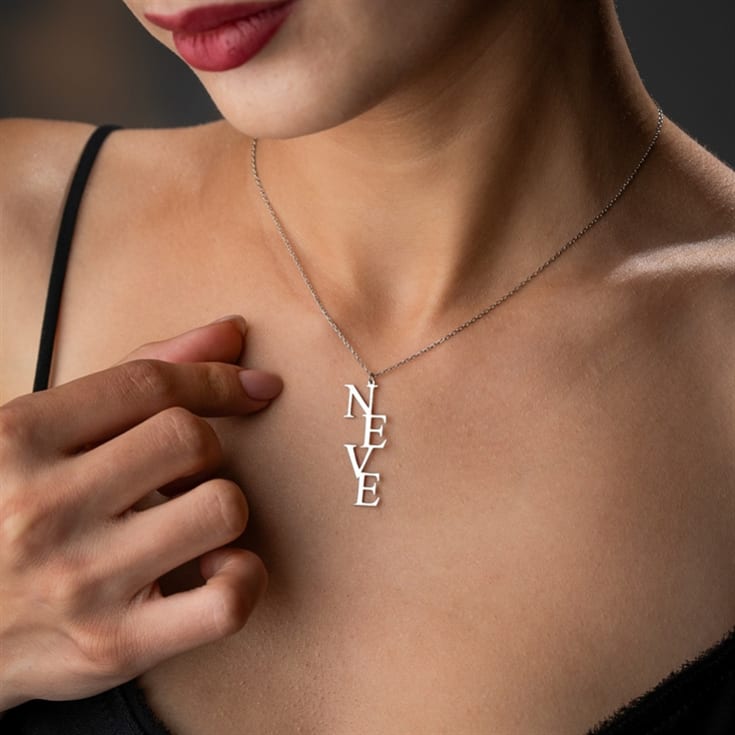 Personalised Vertical Initials Necklace product image