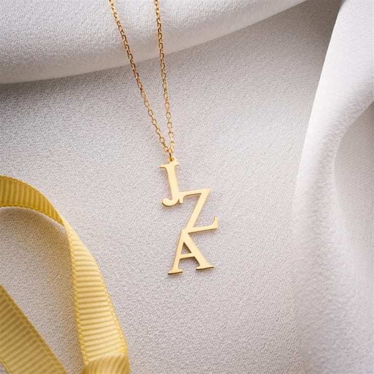 Personalised Vertical Initials Necklace product image