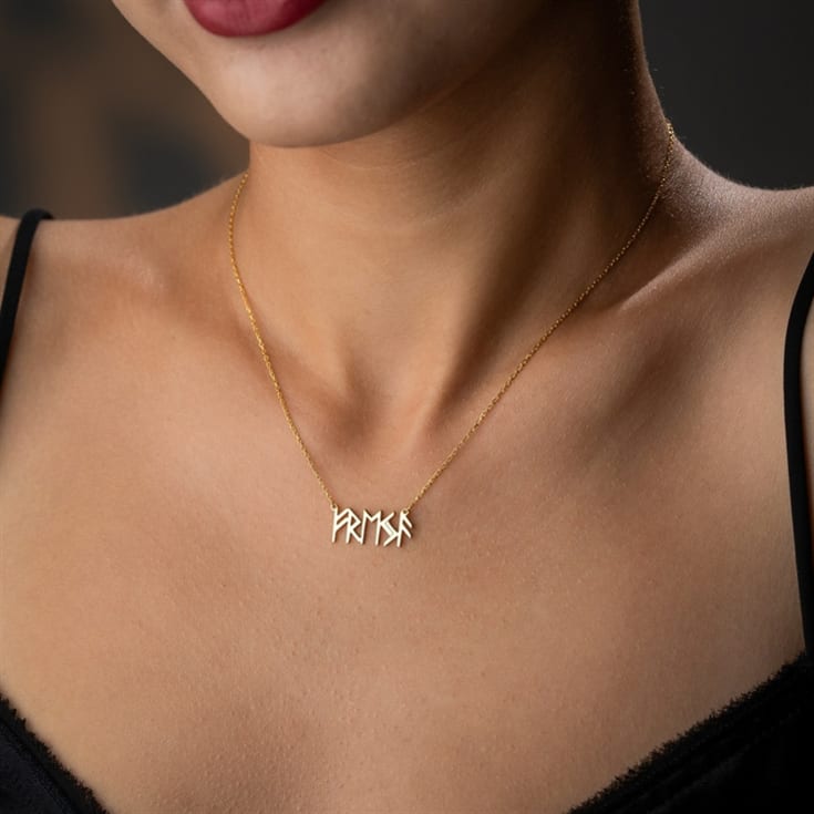 Personalised Viking Name Necklace in Sterling Silver product image