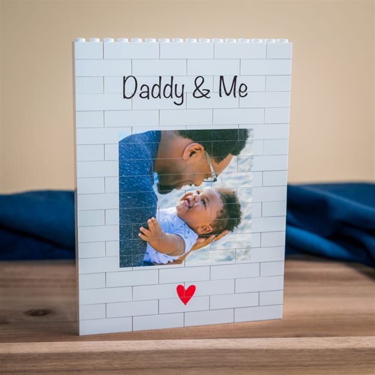 The Gift Experience Red Personalised "Daddy & Me" Lego® Brick Photo Upload Blocks