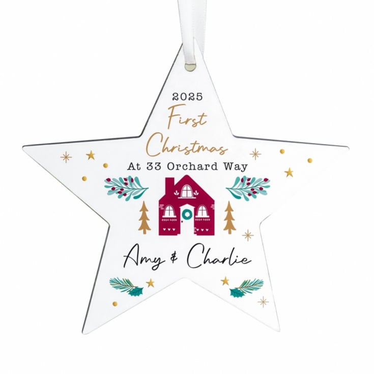 Personalised Home For Christmas Star Ornament product image