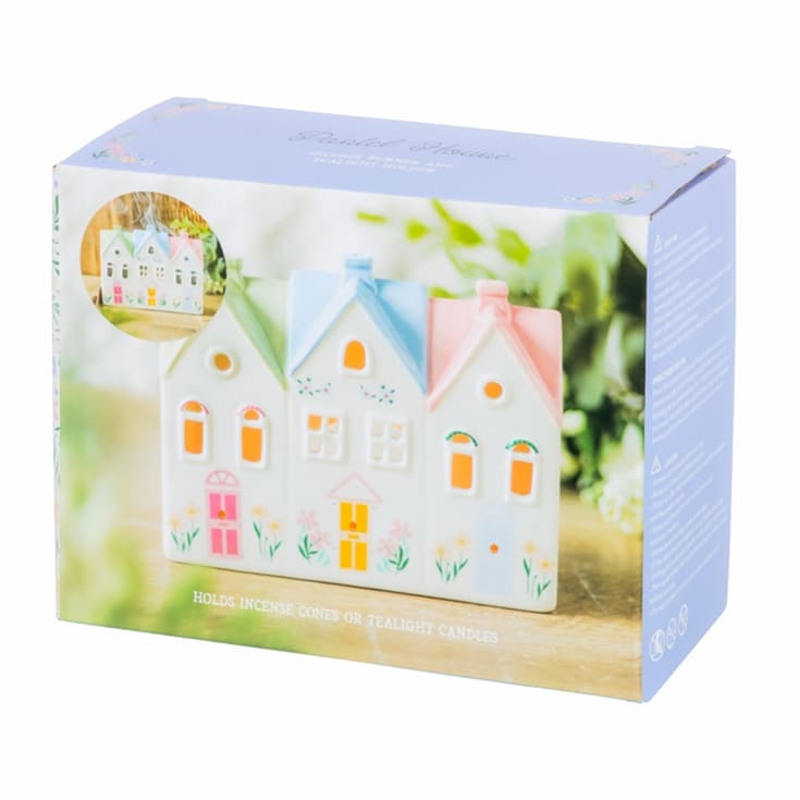 Pastel House Incense Cone Burner & Tealight Holder product image