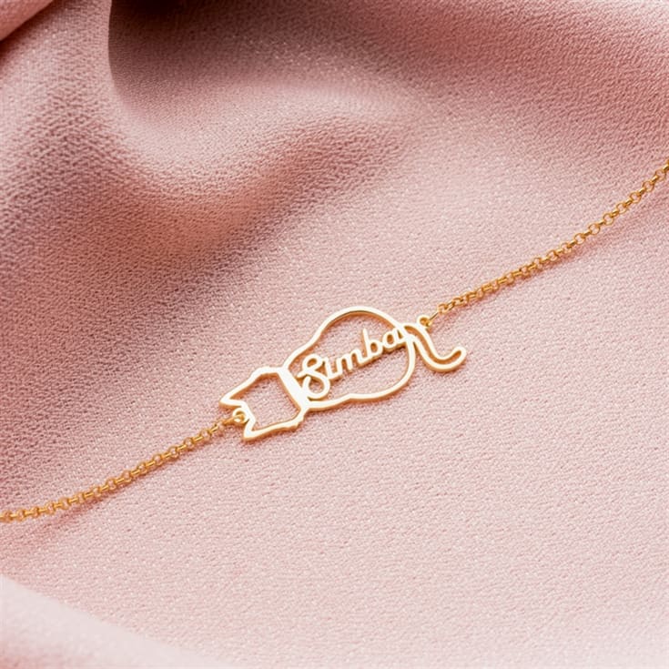 Personalised Cat Bracelet with Name product image