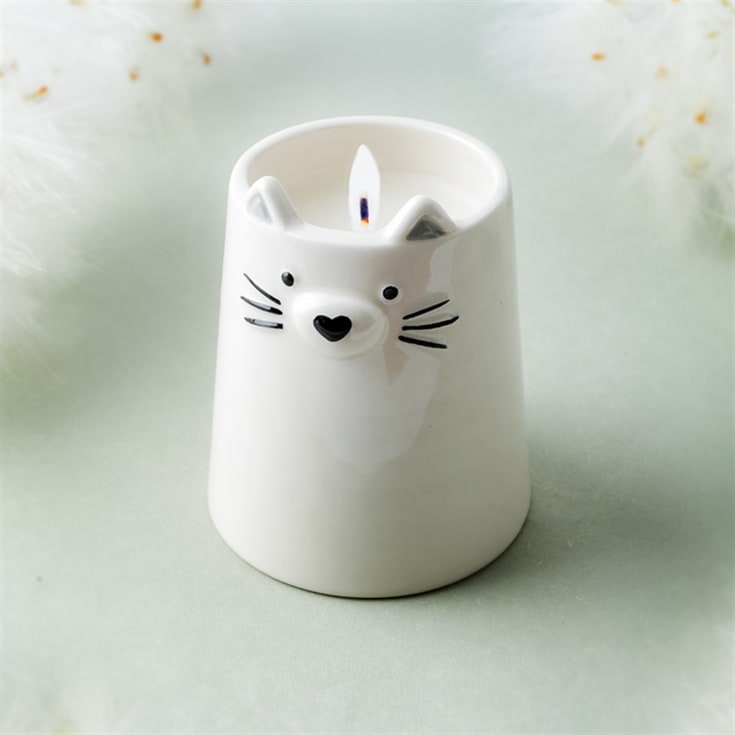 Ceramic Cat Tealight Candle product image