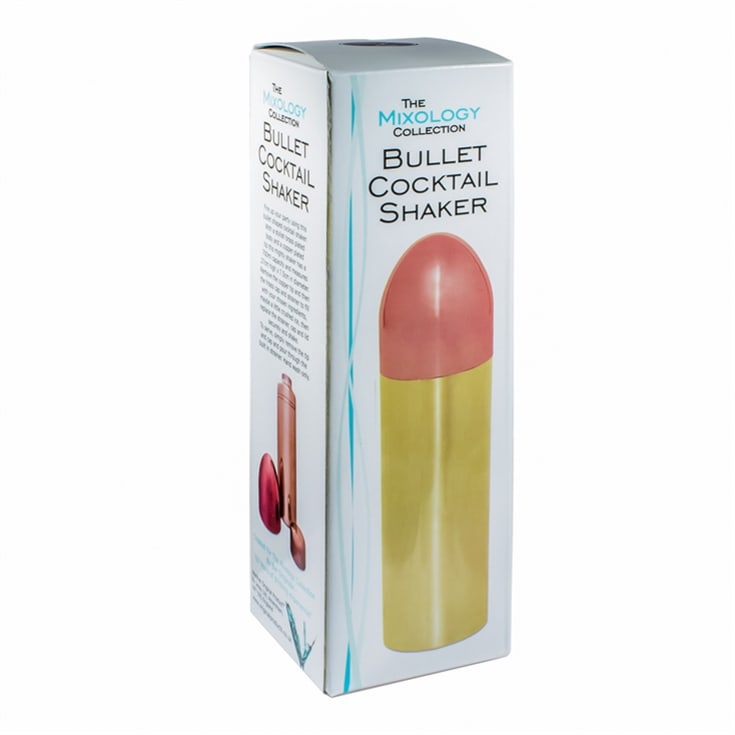Bullet-Shaped Brass & Copper-Plated Cocktail Shaker product image