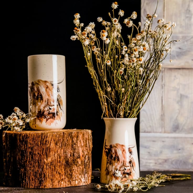 Meg Hawkins Highland Cow Ceramic Vases product image