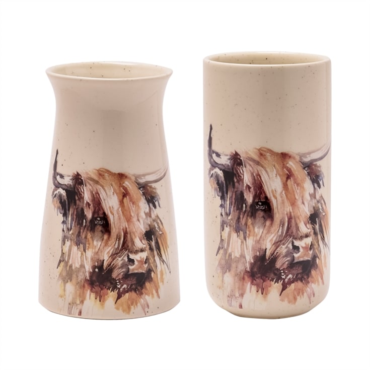 Meg Hawkins Highland Cow Ceramic Vases product image