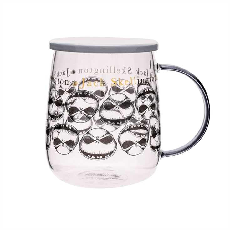 Disney Classic Collectable Nightmare Before Christmas Glass Mug With Lid product image
