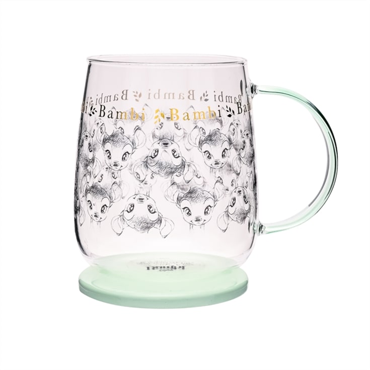 Disney Classic Collectable Bambi Glass Mug With Lid product image
