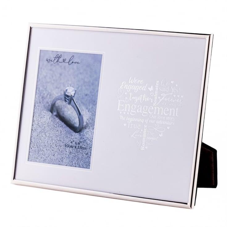 Engagement Silver Heart Photo Frame product image
