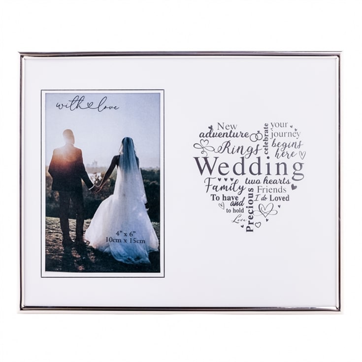 The Gift Experience Silver Wedding Heart Photo Frame