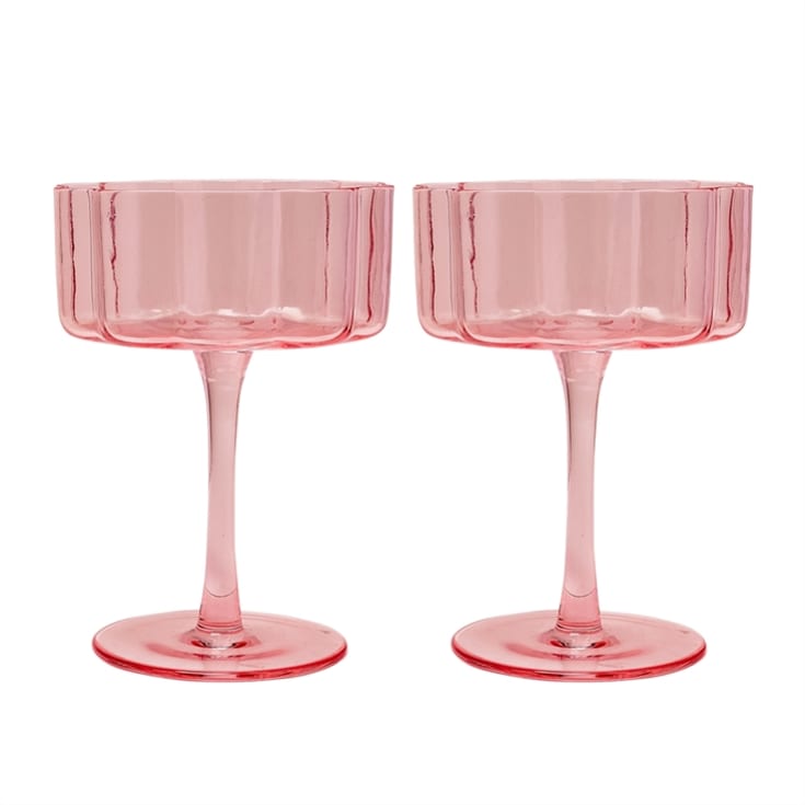 Set of 2 Scalloped Martini Glasses product image