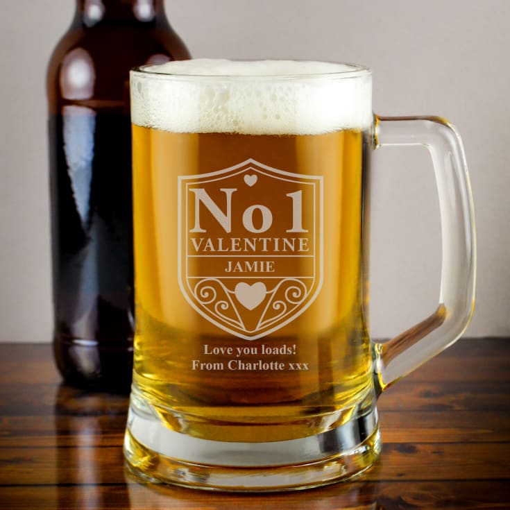 The Gift Experience No.1 Valentine Personalised Pint Tankard | Valentine's Day Gifts | Gifts For Him