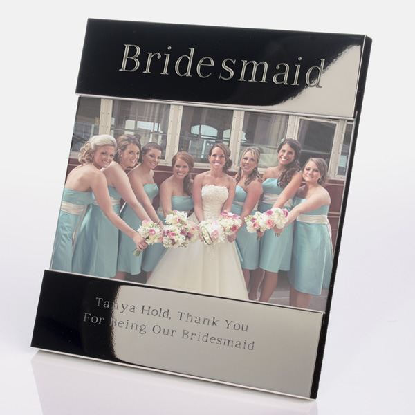 Bridesmaid shiny silver frames Bridesmaid shiny silver frames