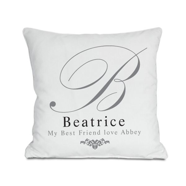 Personalised initial cushion Personalised initial cushion