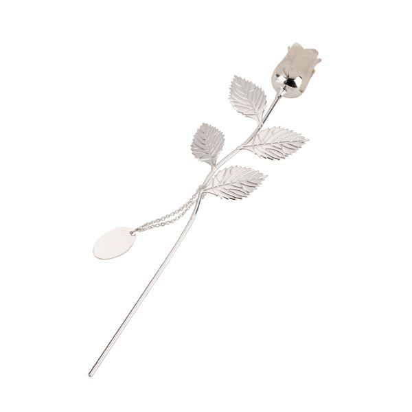 Personalised silver plated rose Personalised silver plated rose