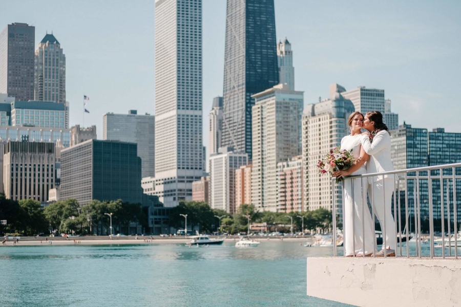 Kasey and Lauren - Real Weddings by SuitShop