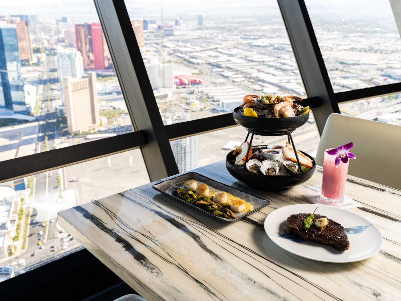 Seafood and steak at Top of the World