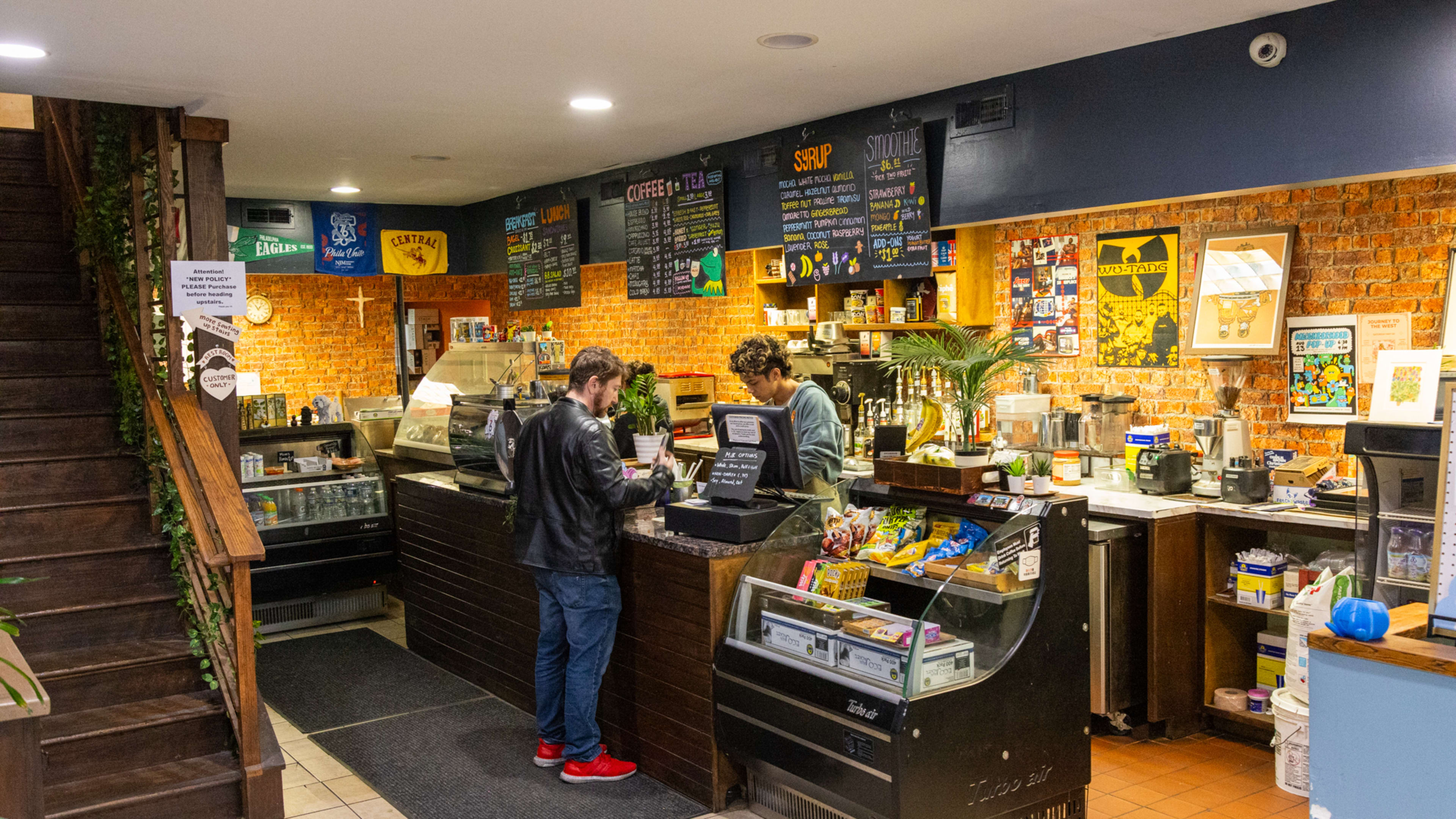 This is the counter space at Cafe Walnut.