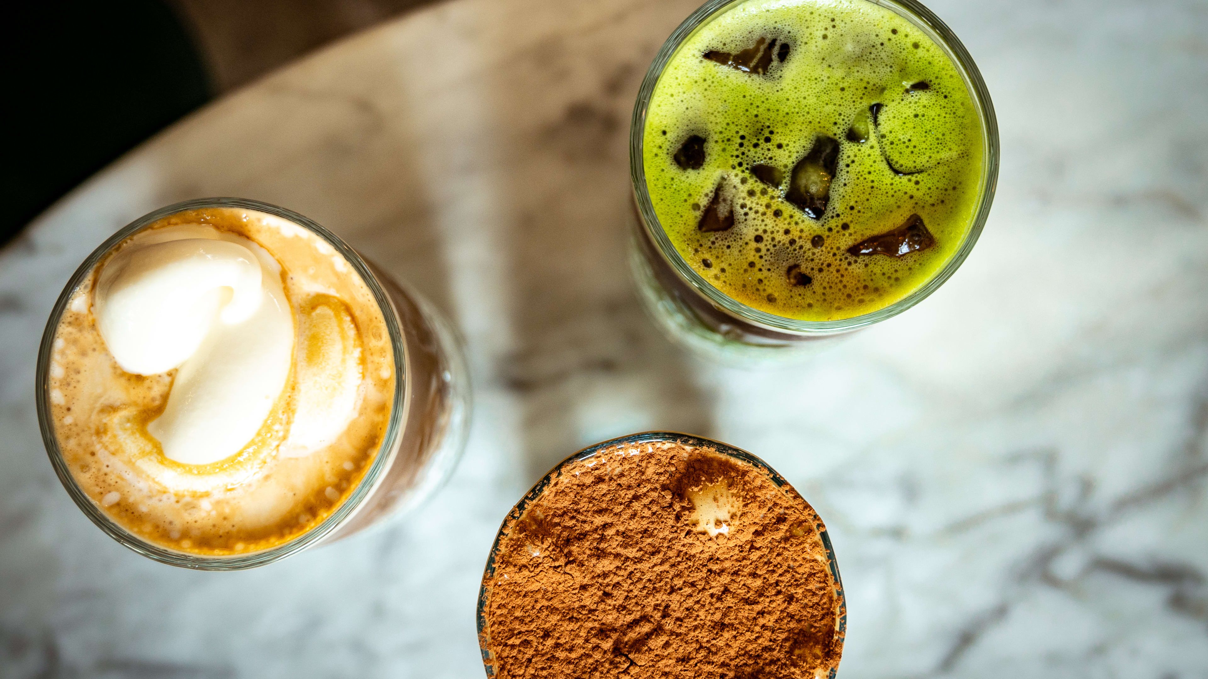 This is a selection of drinks from Càphê Roasters.