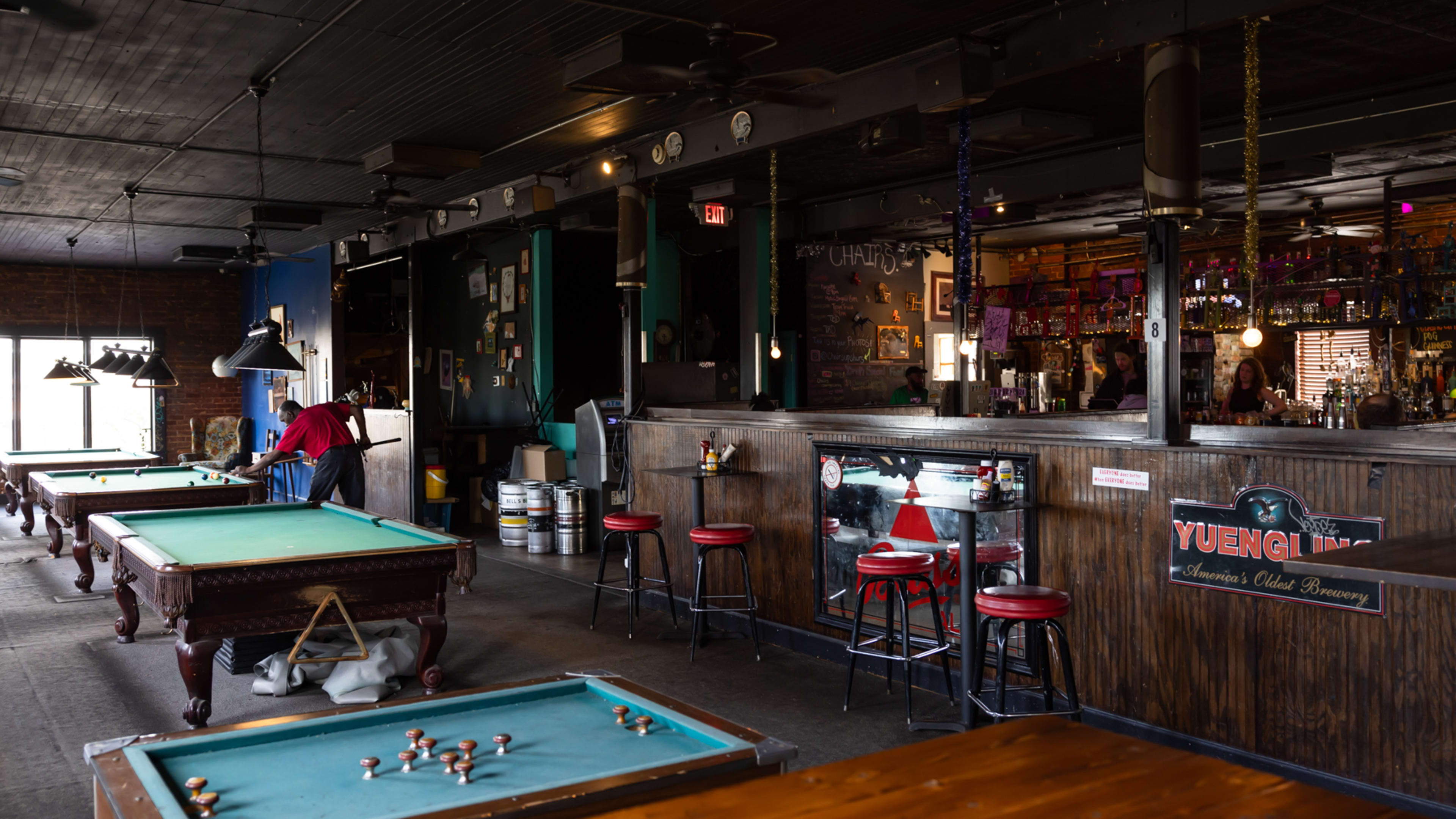 pool tables in bar