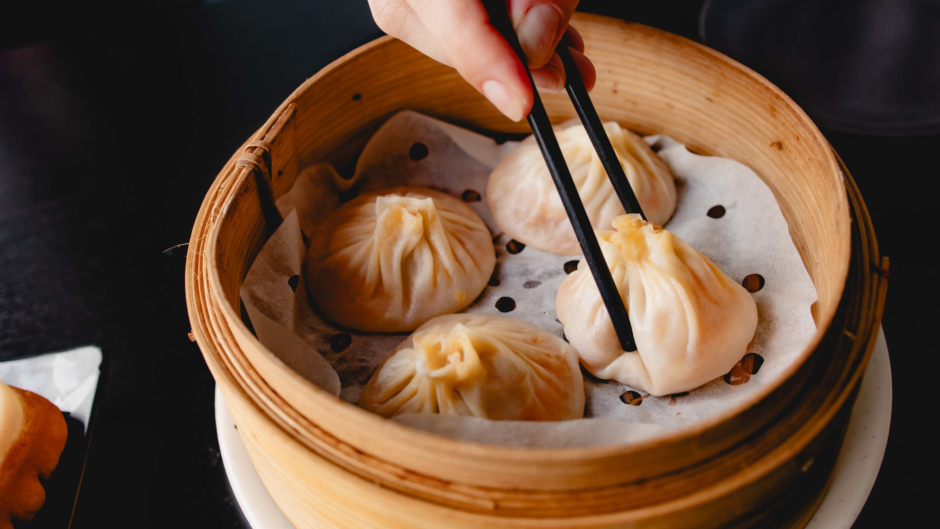 The crab and pork xiao long bao from Dumpling Zone