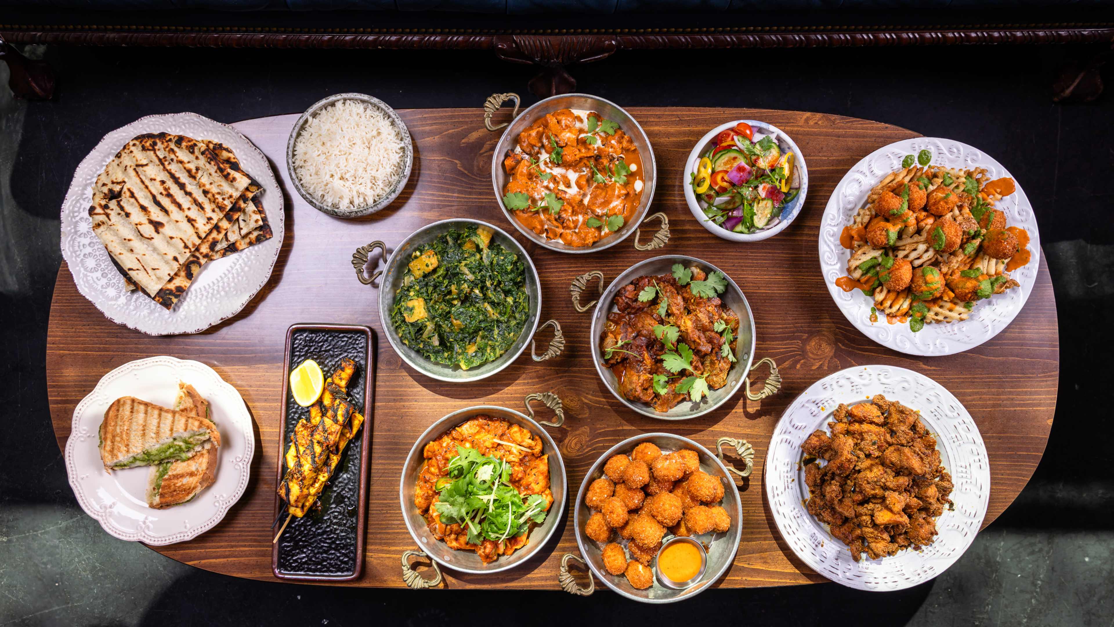 A spread of dishes from Electric Gravy.