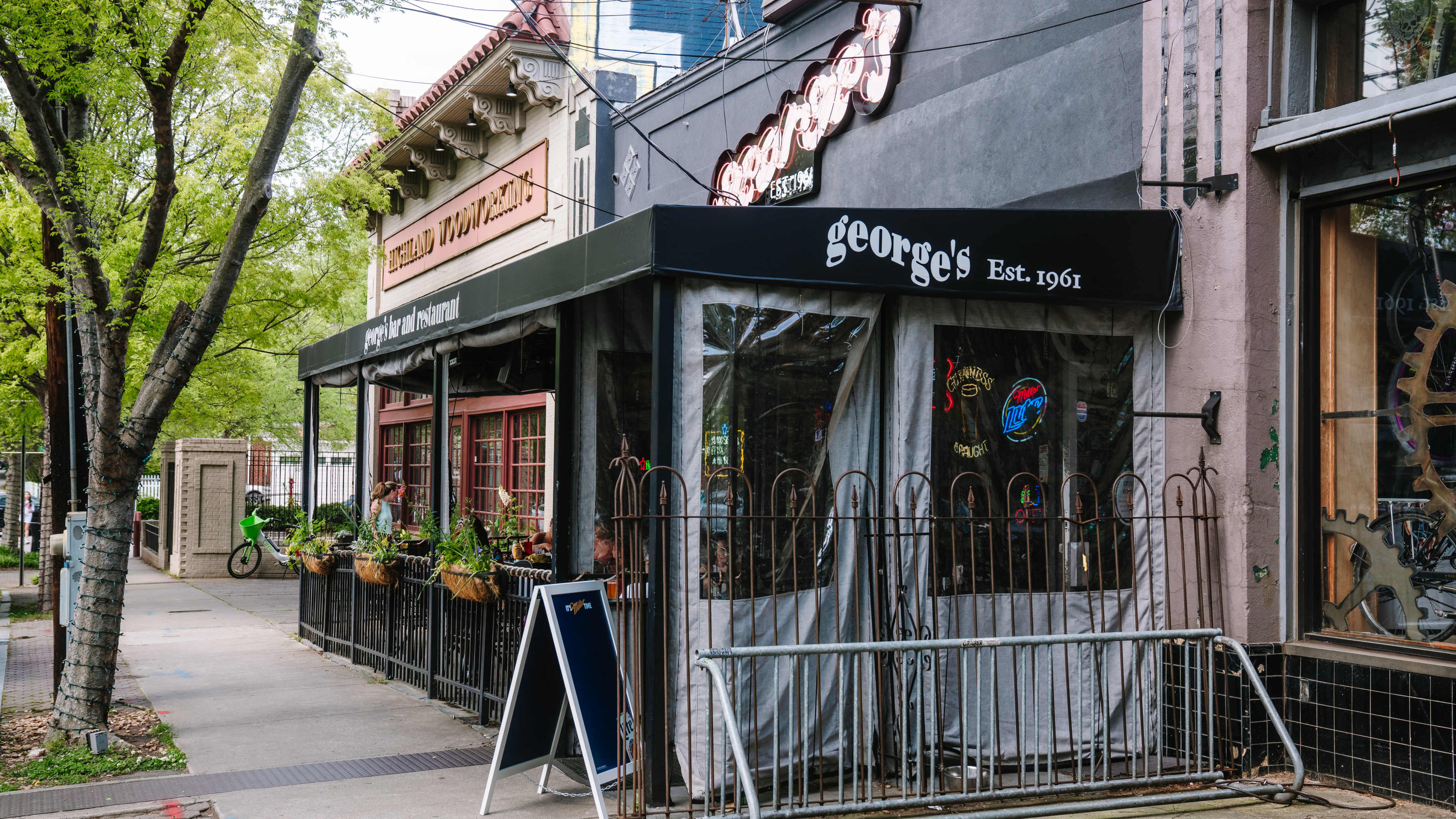 The exterior of George's.