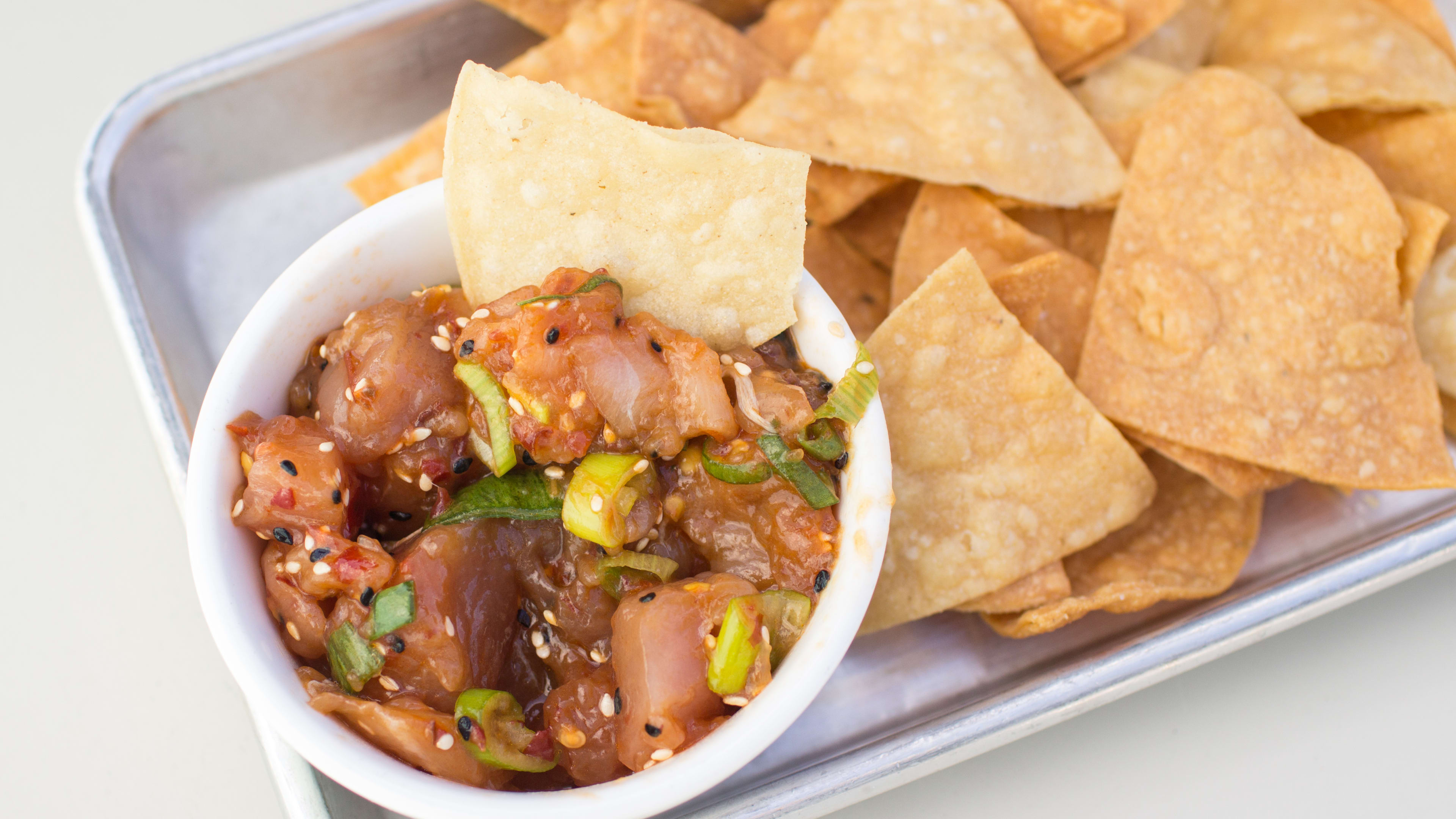 The poke and chips at Hook Fish Co.