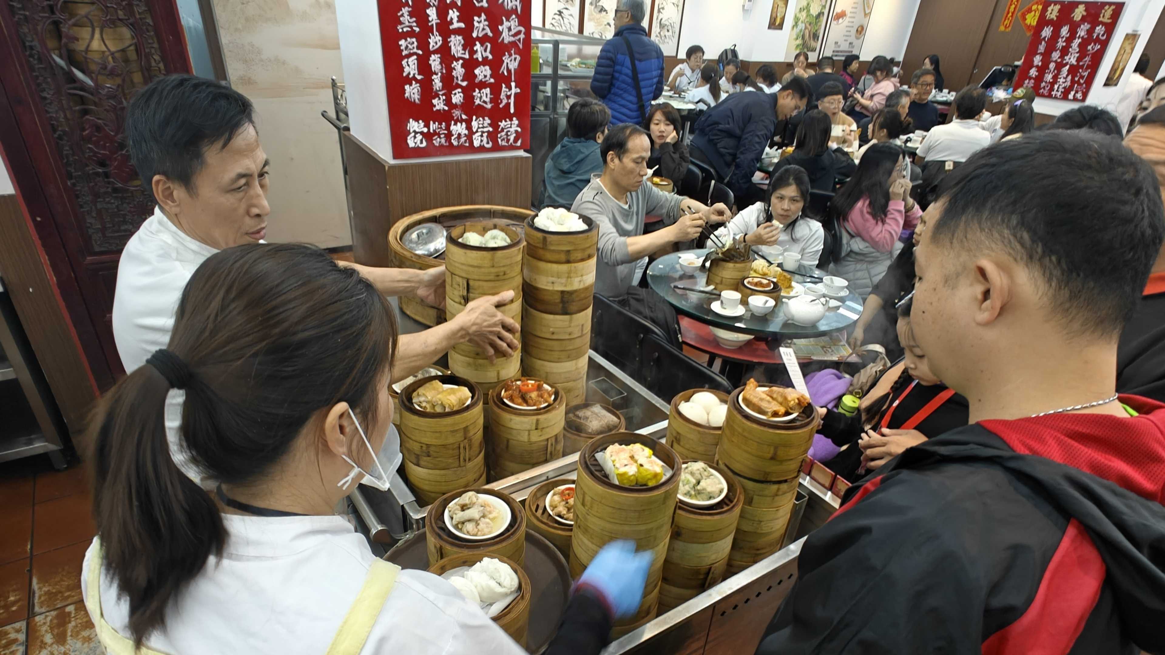 The dim sum cart at Lin Heung Lau.