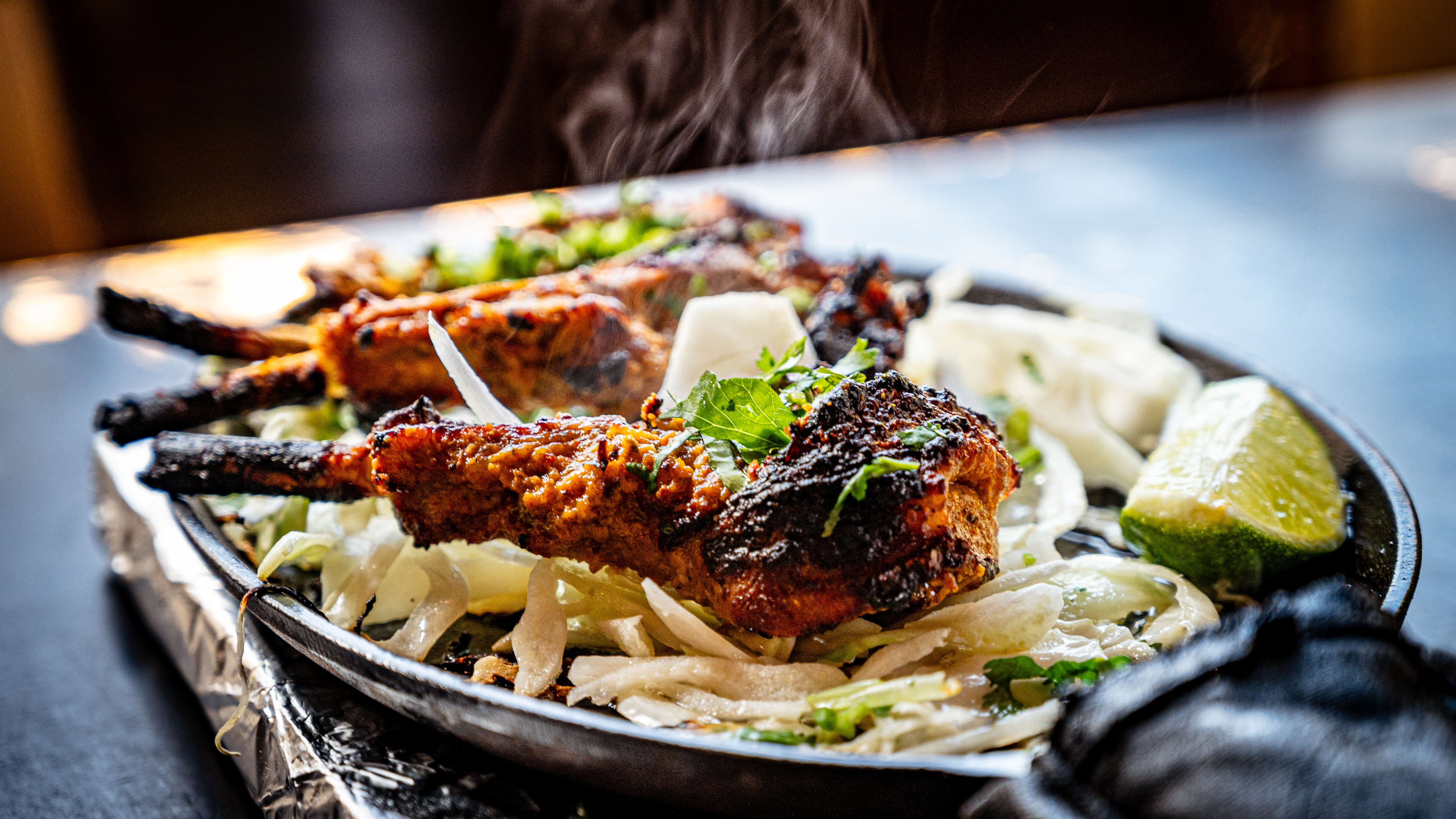 This a lamb chops dish at Indian Char House.