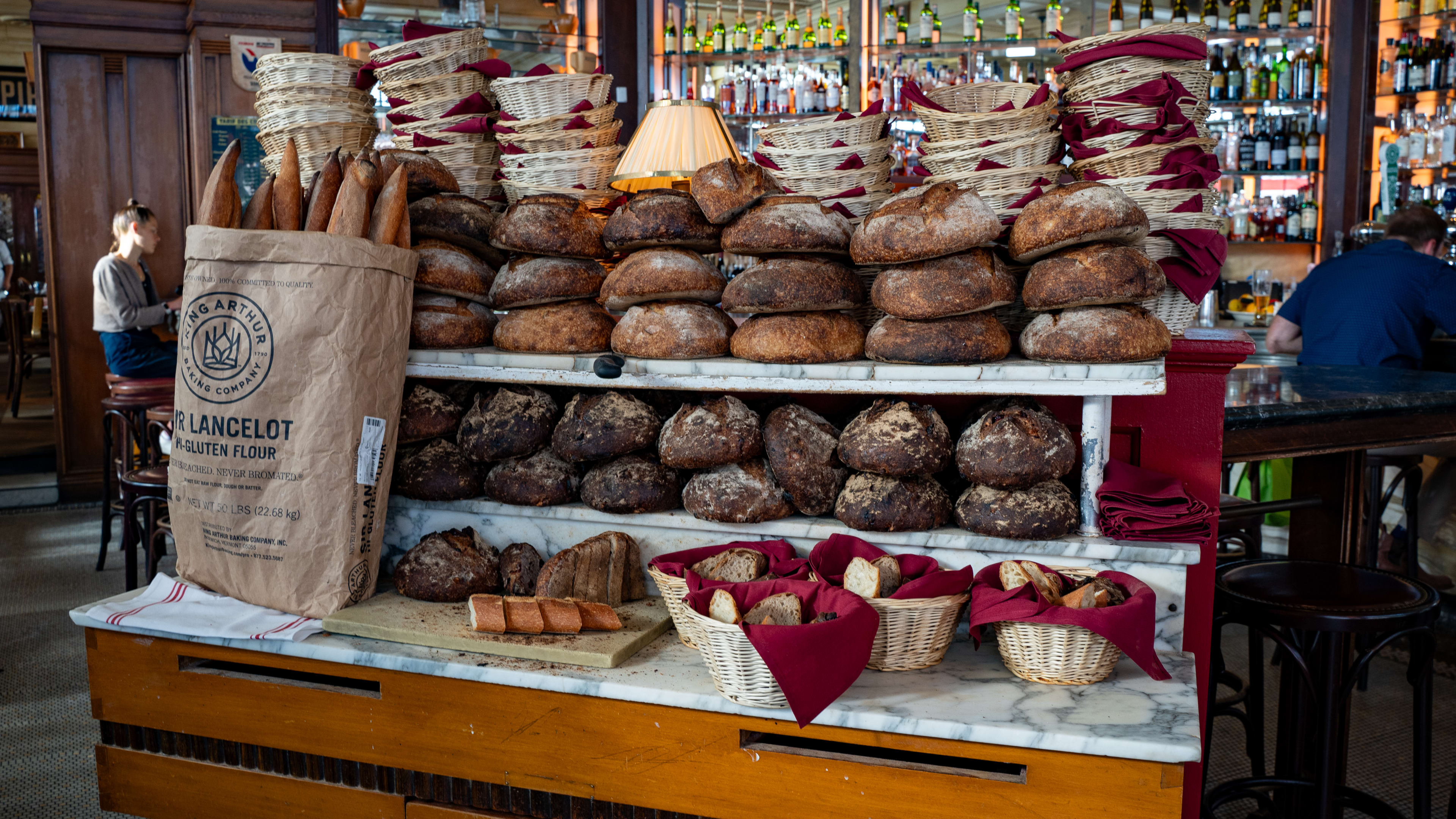 cart filled with bread loaves