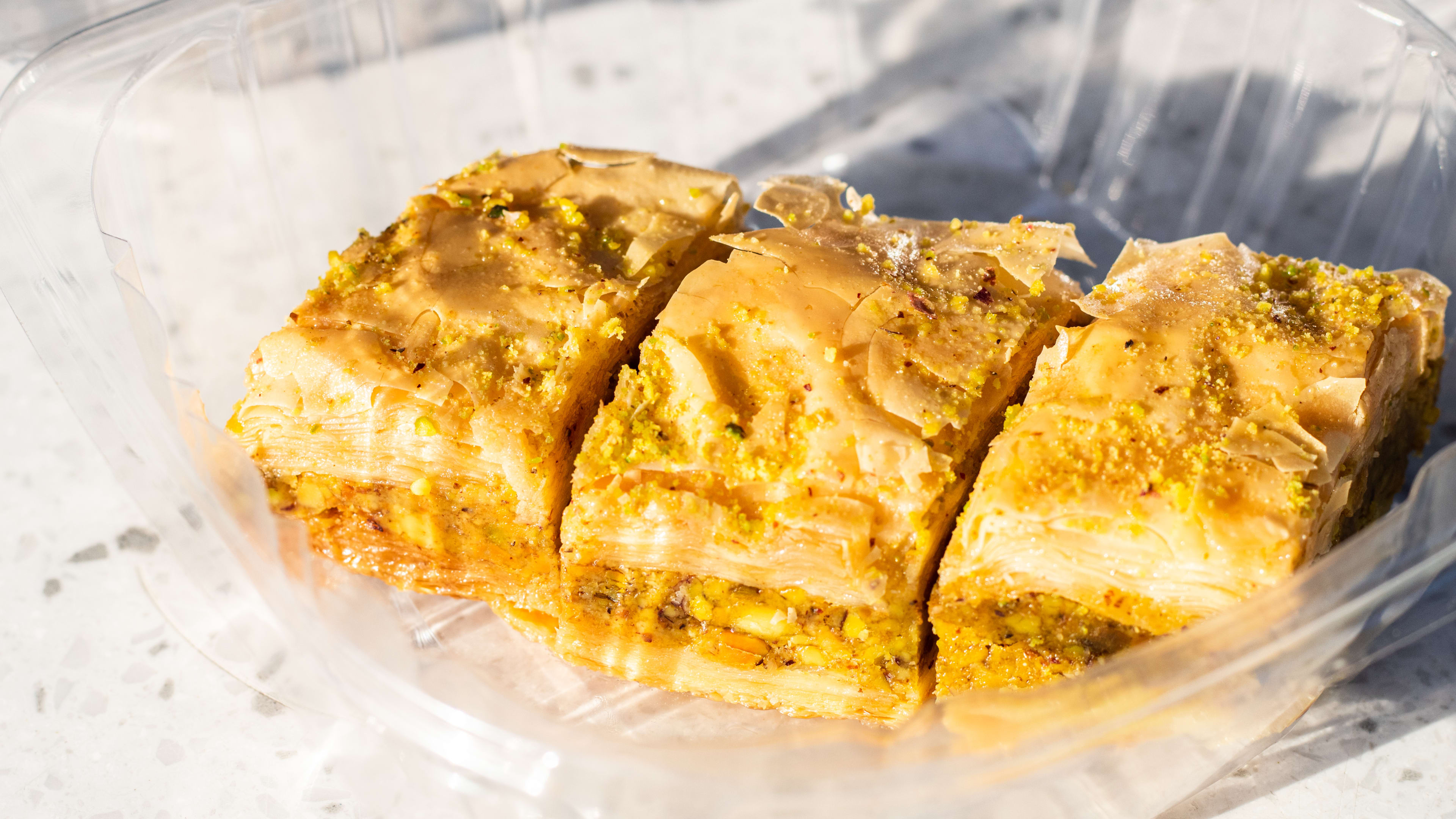 The baklava from Lebanese Guys.