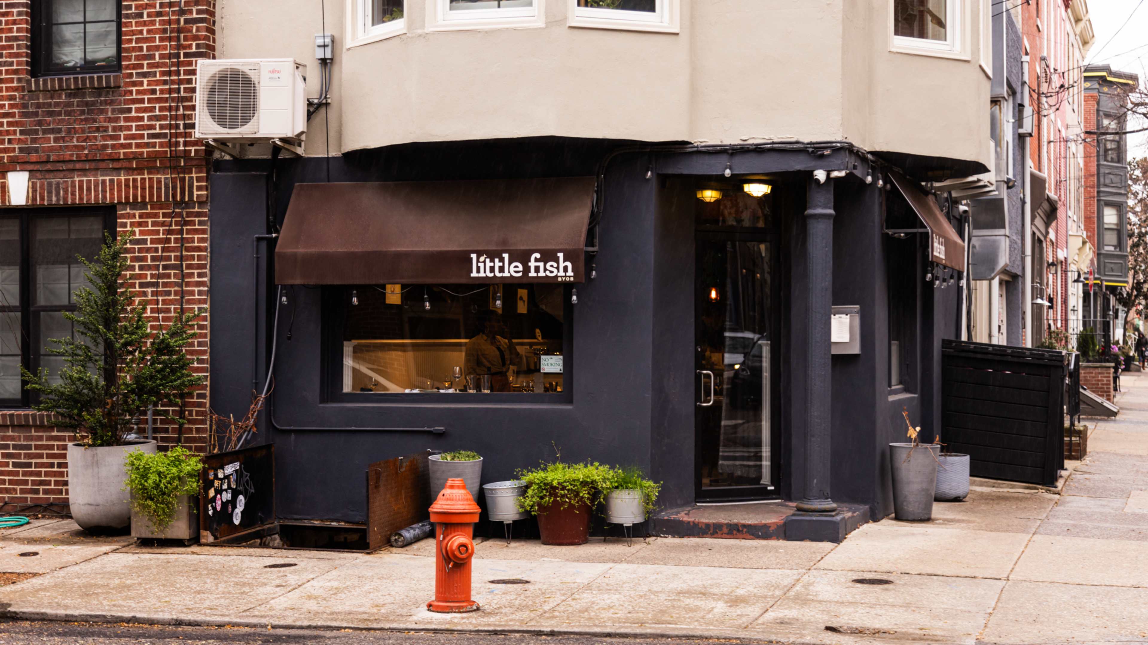 This is the exterior of Little Fish.