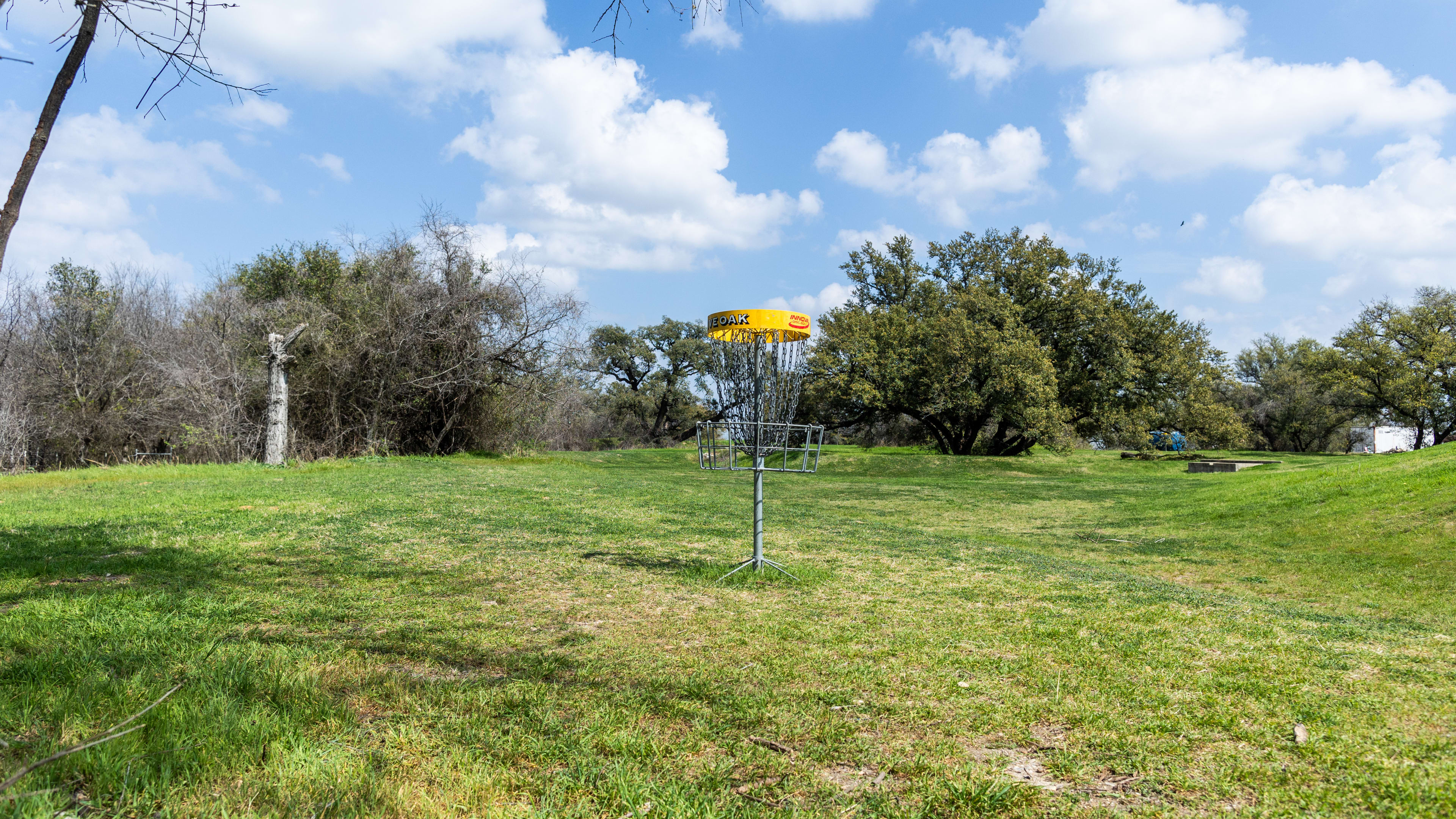 The 13-hole disc golf course at Live Oak.