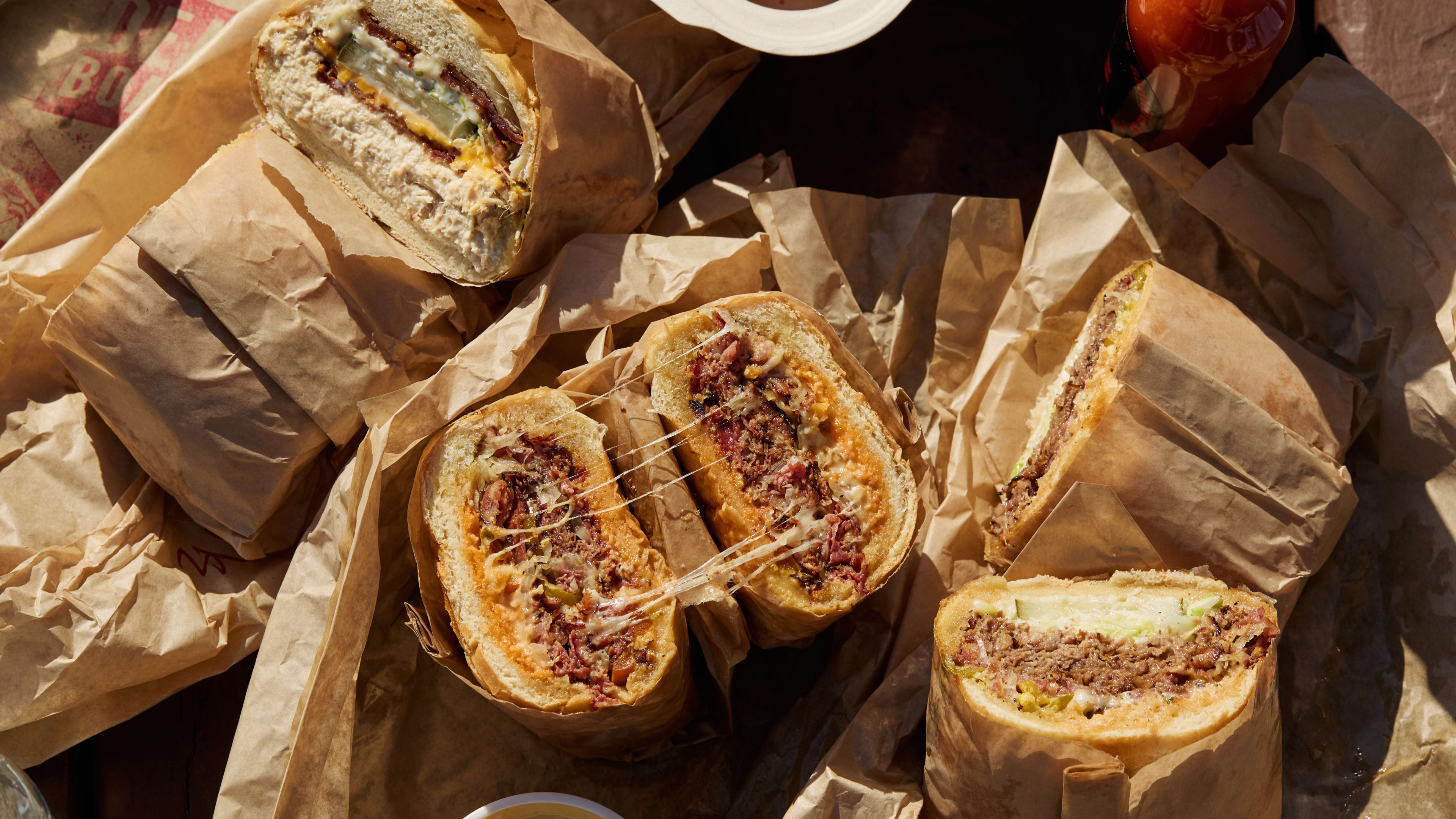 A group shot of sandwiches at Deli Board