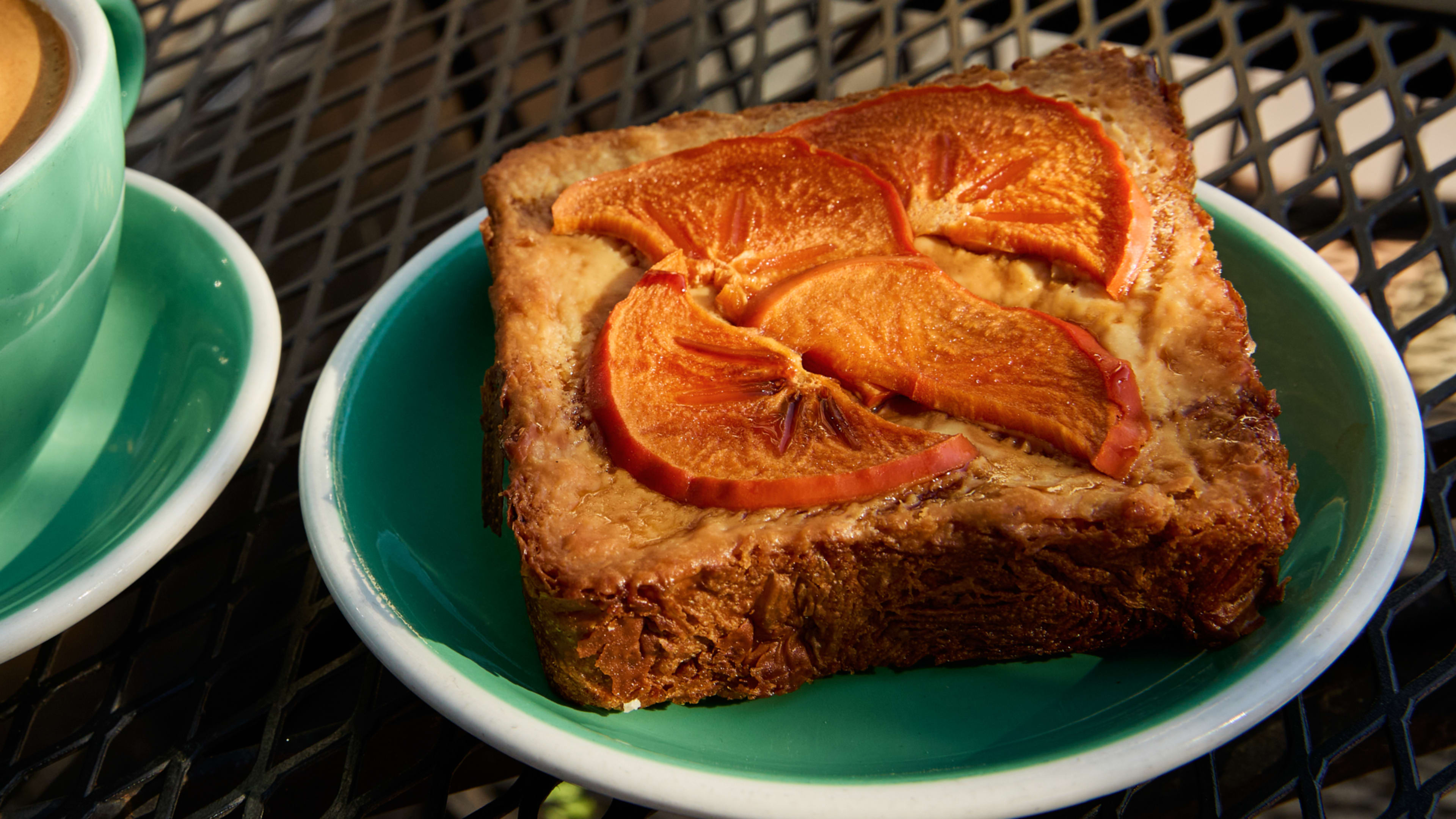 The persimmon toast at Mission Blue.