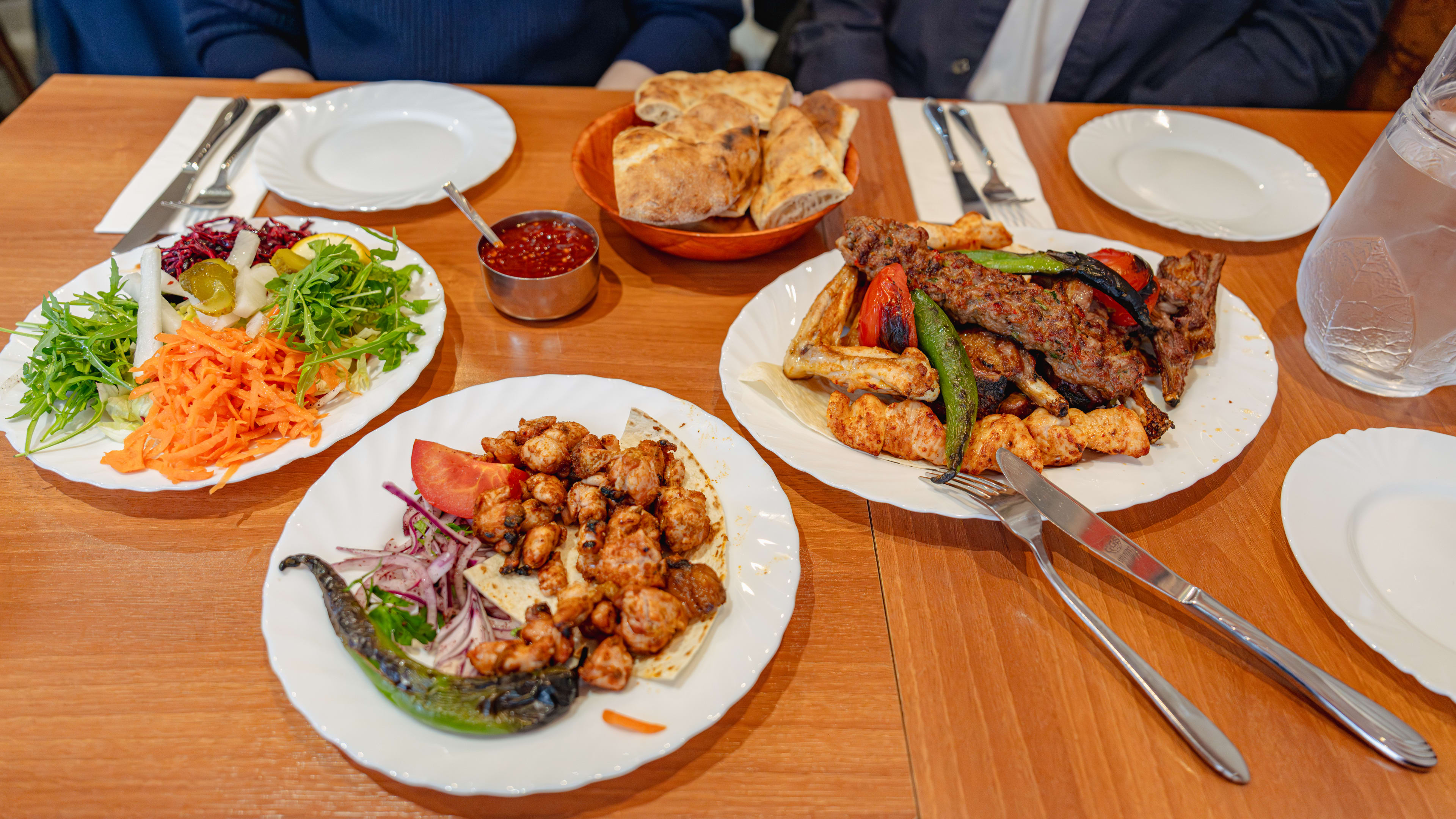 A spread of kebabs at Mangal 1 in Dalston.