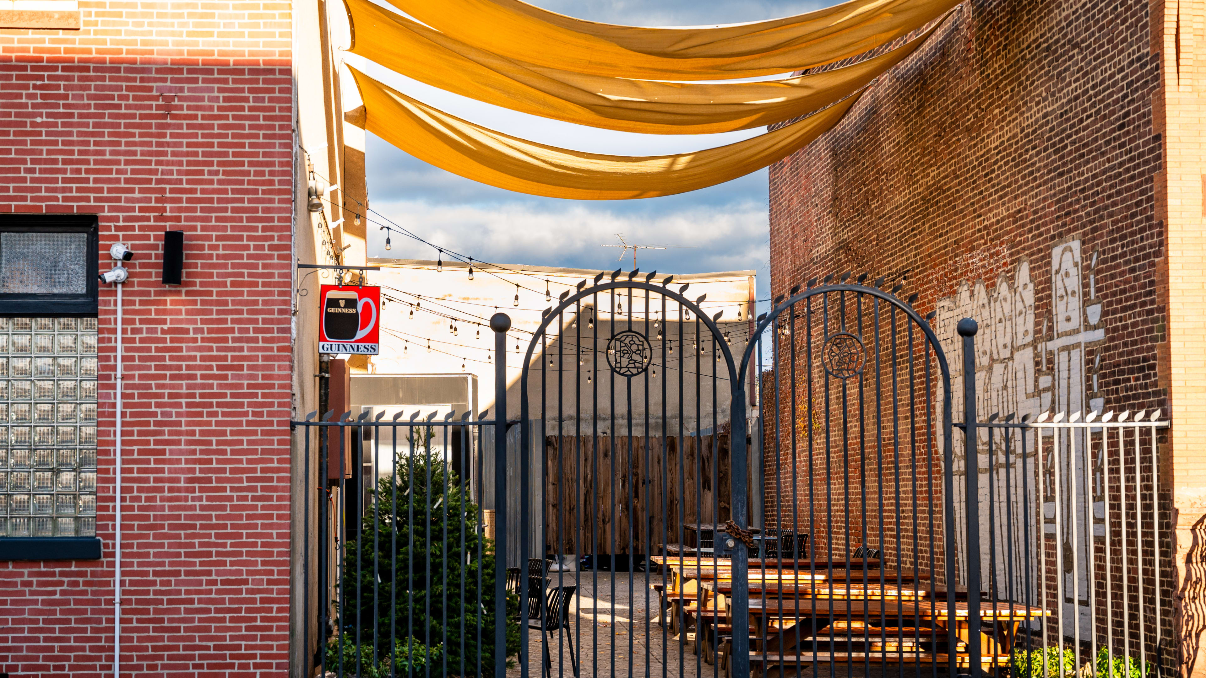 This is the side patio at Meetinghouse.