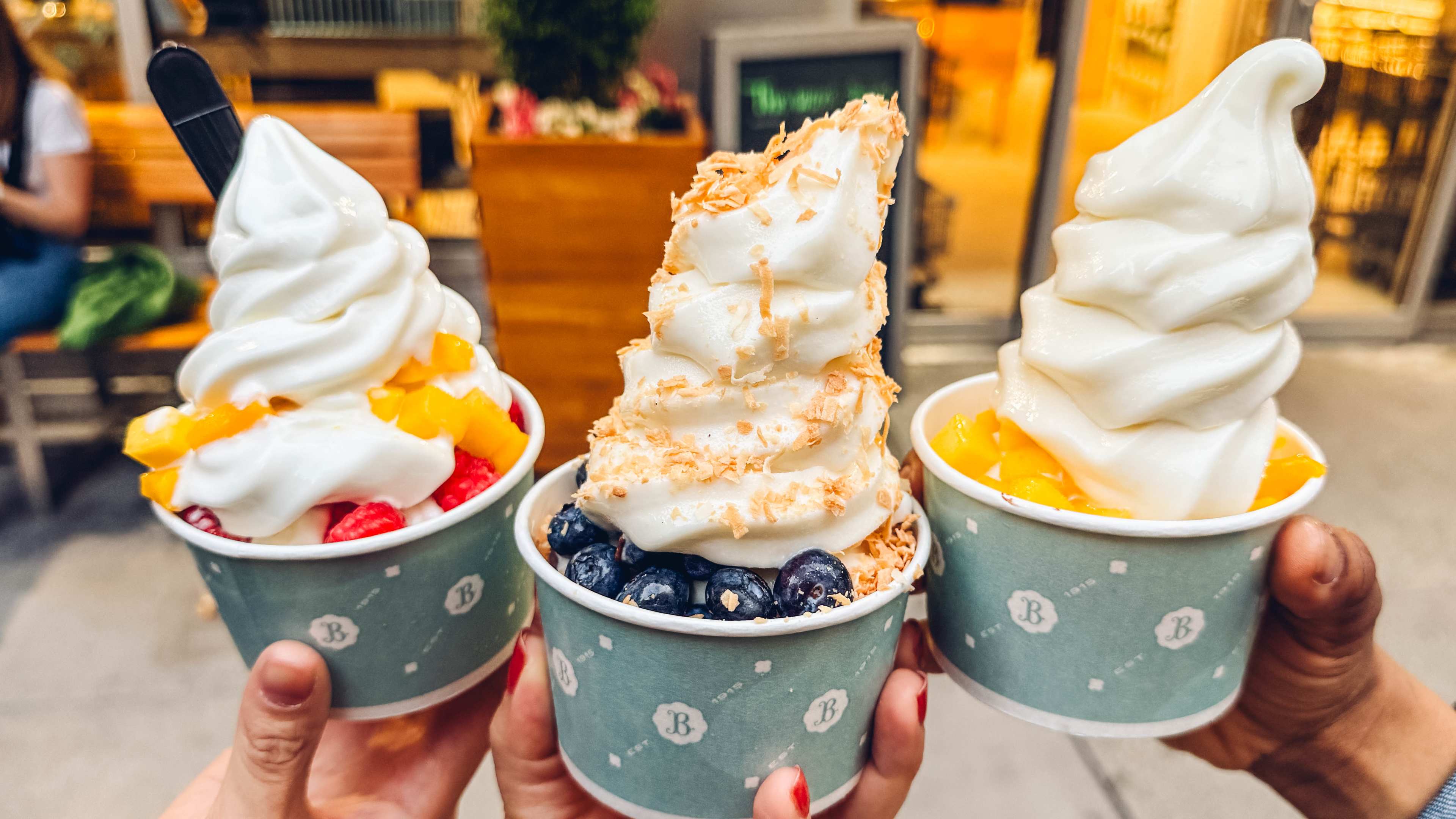 Frozen yogurt at Butterfield Market.